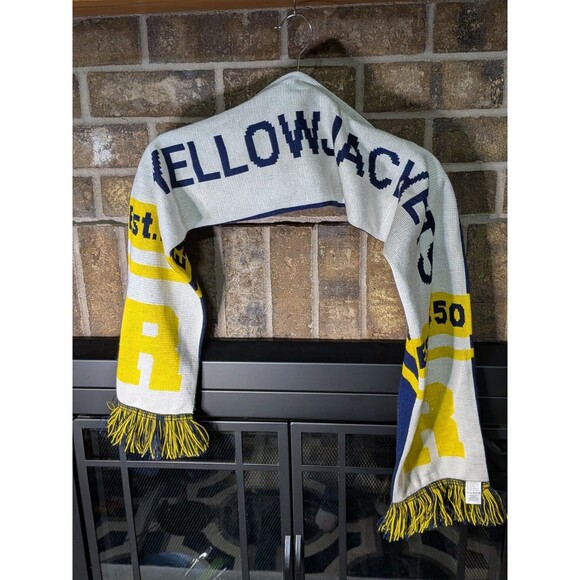 University of ROCHESTER Yellowjackets Fan Scarf Knit NCAA Acrylic UR Meliora EUC - Picture 2 of 5
